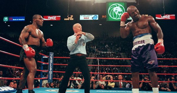 Mike Tyson in the match