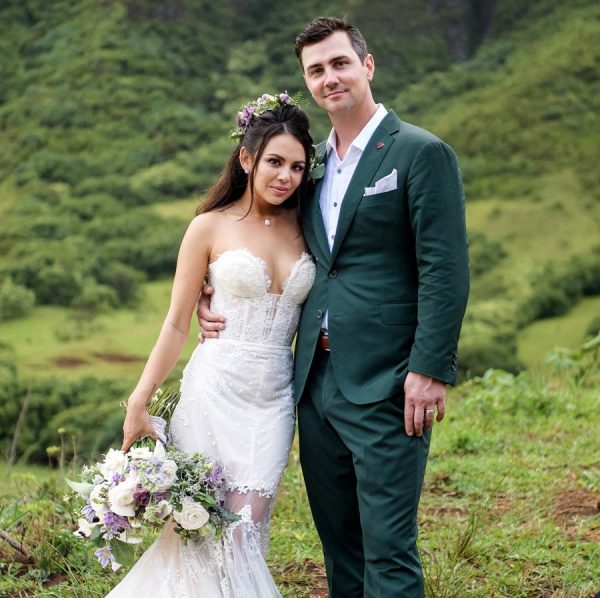 Chris Long wedding photo with his wife Janel Parrish 