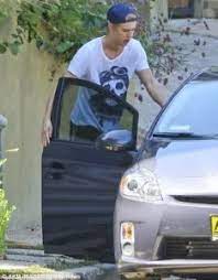 Austin Butler with the car