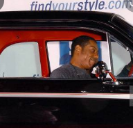 Jacqueline Staph's husband Orlando Jones inside the car