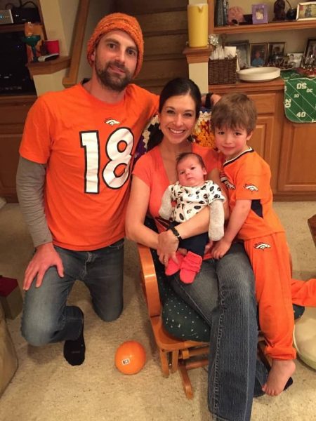 Ana Cabrera with her husband and their two kids