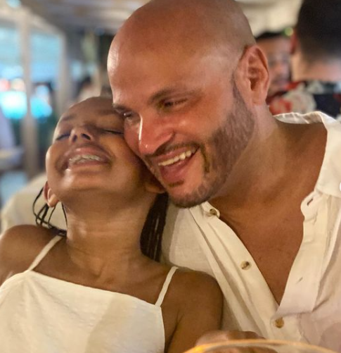 Stephen Belafonte with his daughter
