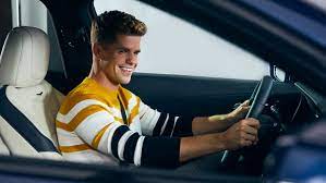 Bayard Carver's brother Max Carver driving the car