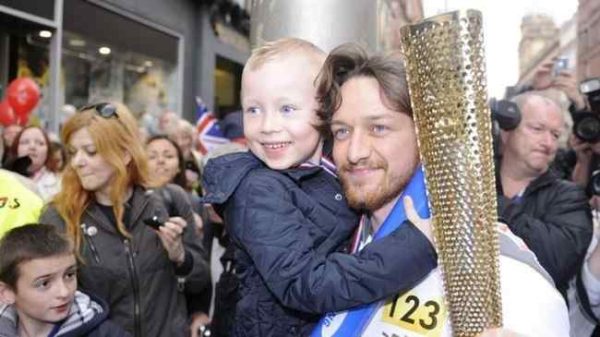 Brendan McAvoy with his father James McAvoy 