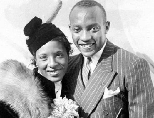 Jesse Owens with his wife Minnie Ruth Solomon