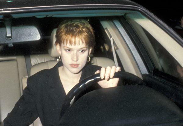 Valery Lameignère's ex-wife Molly Ringwald with the car 