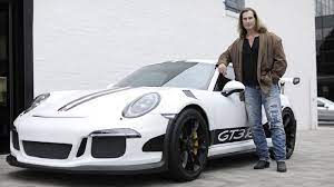 Fabio Lanzoni with the car