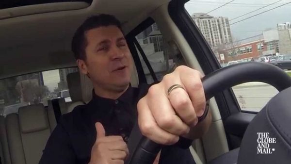 Claudio Aprile driving the car