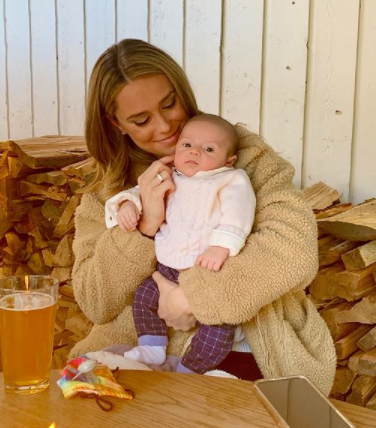 Molly McGrath with her baby