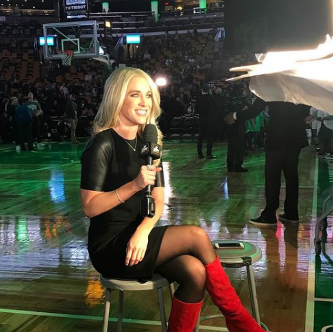 Kelly Crull doing her job