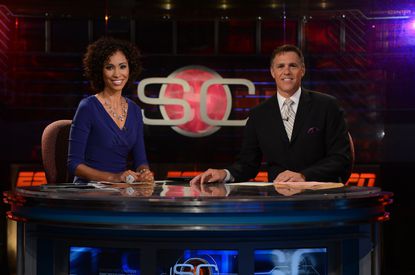 Sage Steele in her office