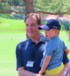 Jim Nantz with his son