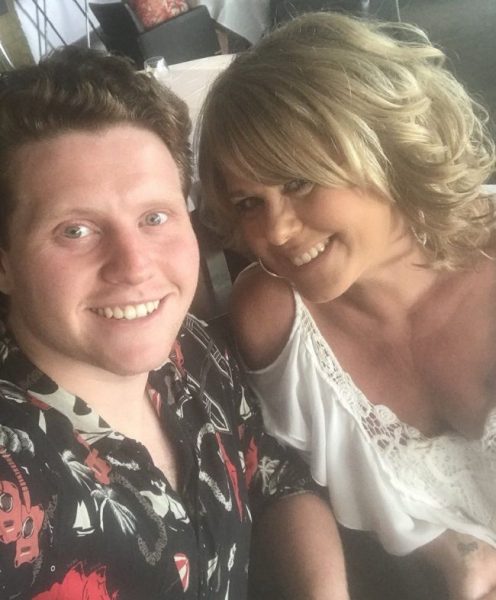Ethan Payne with his friend