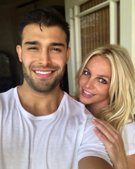 Britney Spears with her boyfriend, Sam Asghari