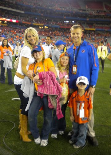 Bryan Harsin's wife, Kes Harsin, and their children