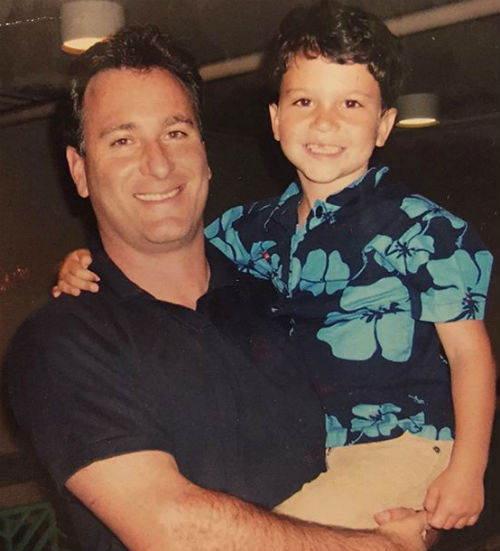 Kalama Epstein childhood photo with his father 