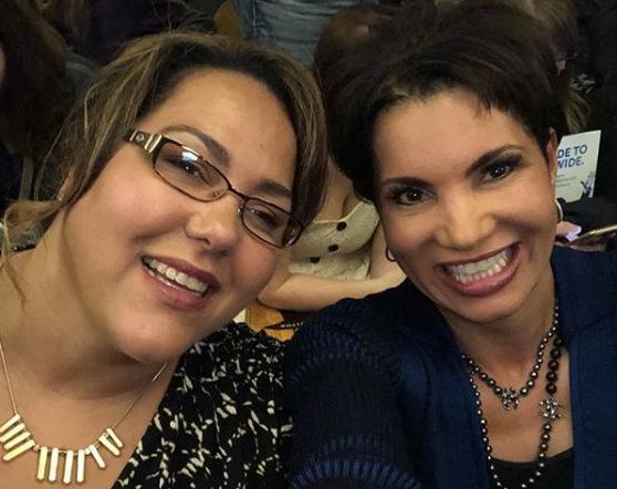 Cindy Bruson with her sister