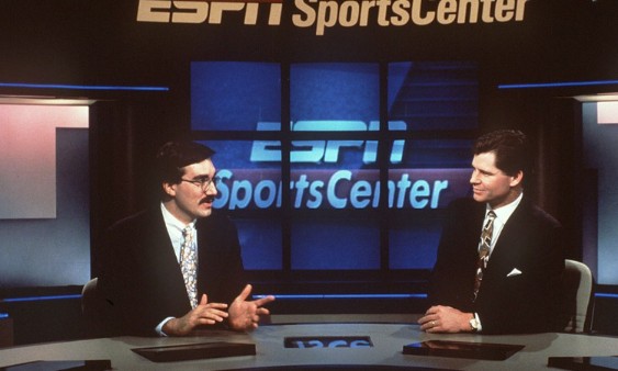 Dan with his co-worker, Keith Olbermann