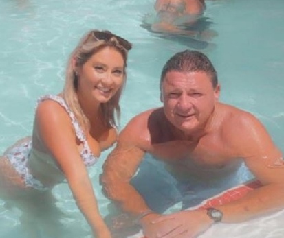 Ed Orgeron with his girlfriend, Bailie Lauderdale