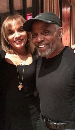 Frankie Beverly with his girlfriend, Pam Moore