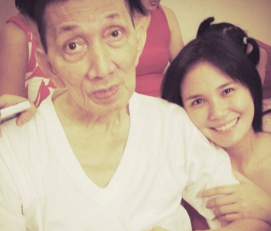 Isabel Oli with her father