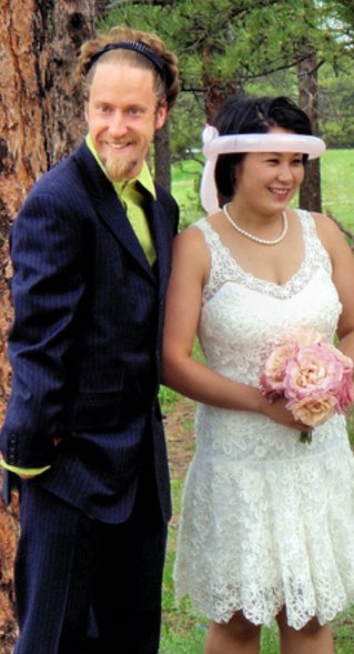 Josh Blue with his ex-wife, Yuko Kubota