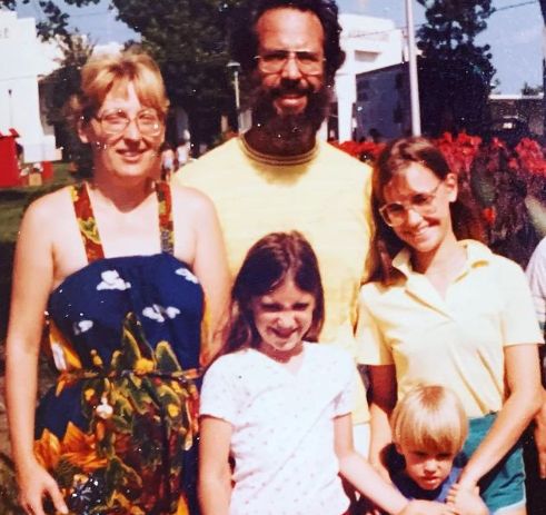 Josh Blue with his family