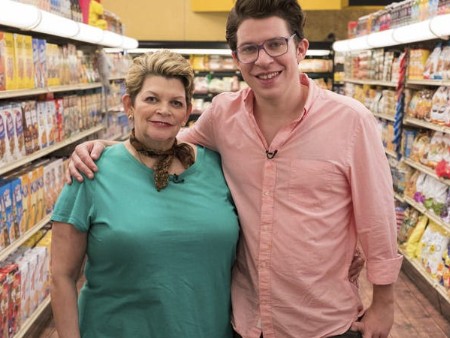 Justin Warner with his mother