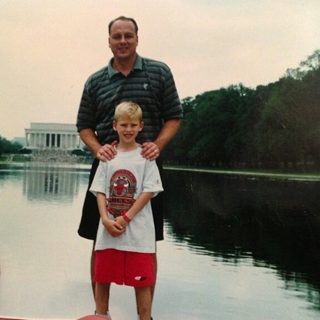 Machine Gun Kelly's childhood photo with his father