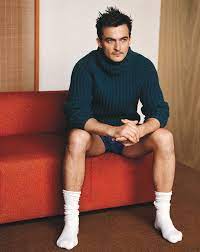 Rupert Friend posing for the photo