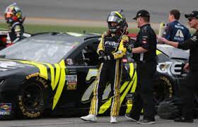 Justin Haley getting ready to drive