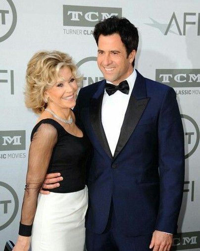 Troy Garity with his mother, Jane Fonda