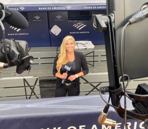 Meredith Marakovits doing her job