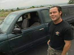 Chris Pontius with the car