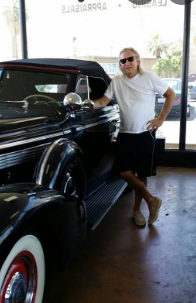 Joe Walsh with the car