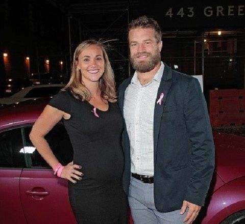  husband Ryan Fitzpatrick with the car