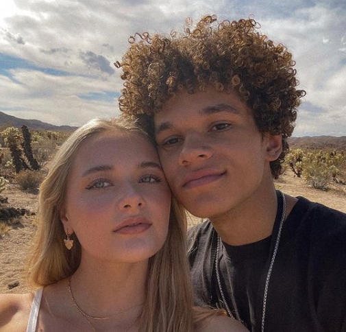 Armani Jackson with his girlfriend Jayden Bartels 