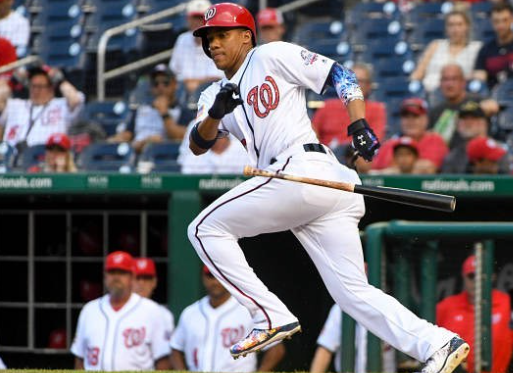 Juan Soto playing baseball