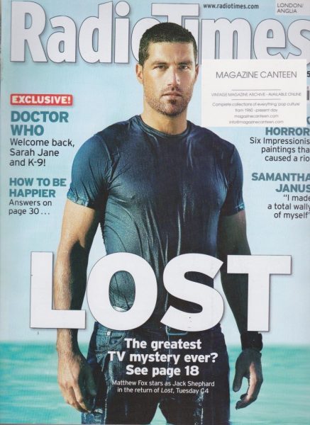 Matthew Fox photo in the magazine cover