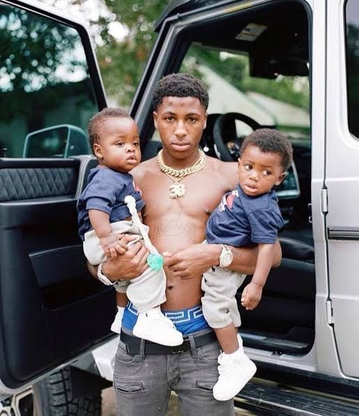 NBA Youngboy with his children