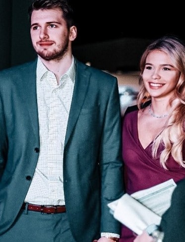 Anamaria Goltes with her boyfriend, Luka Doncic