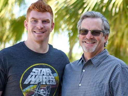 Andy Dalton with his father