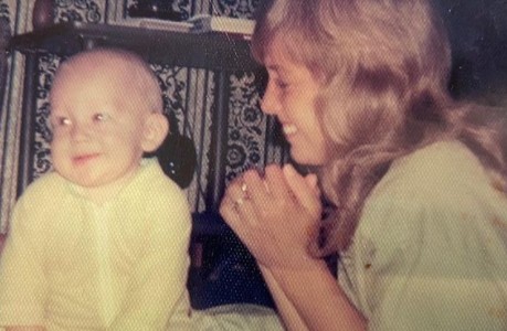 Chad Daniels's childhood photo with his mother