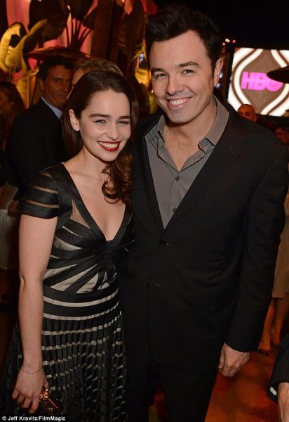 Emilia Clarke with her ex-boyfriend Seth MacFarlane 