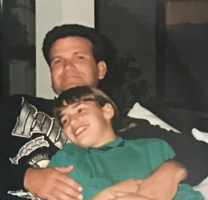 Erin Hawksworth's childhood photo with her father