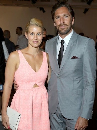 Henrik Lundqvist with his wife, Therese Andersson