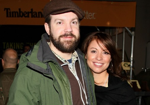 Jason Sudeikis with his ex-wife, Kay Cannon