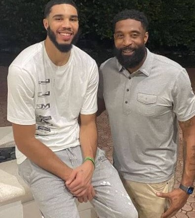 Jayson Tatum with his father