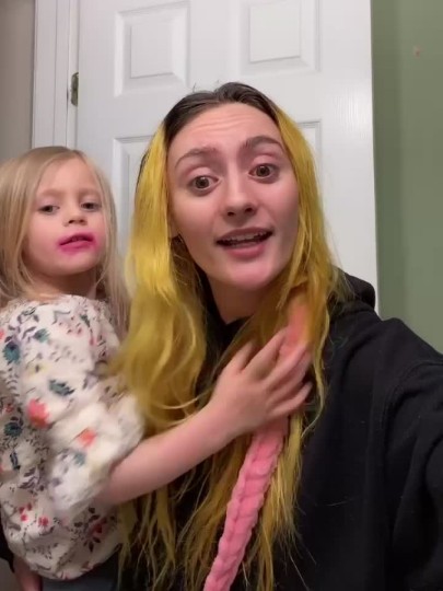 Karragen with her daughter, Nova