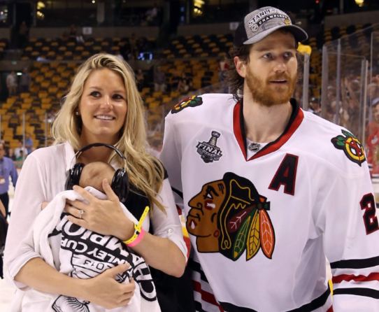 Kelly-Rae Keith with her ex-husband, Duncan Keith, and their son